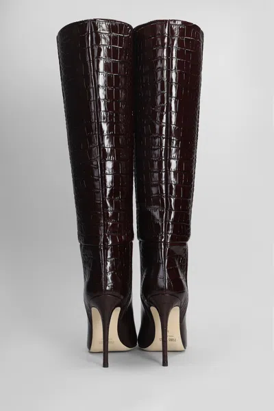 Paris Texas Stiletto Boot High Heels Boots In Bordeaux Leather