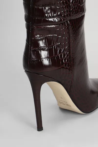 Paris Texas Stiletto Boot High Heels Boots In Bordeaux Leather
