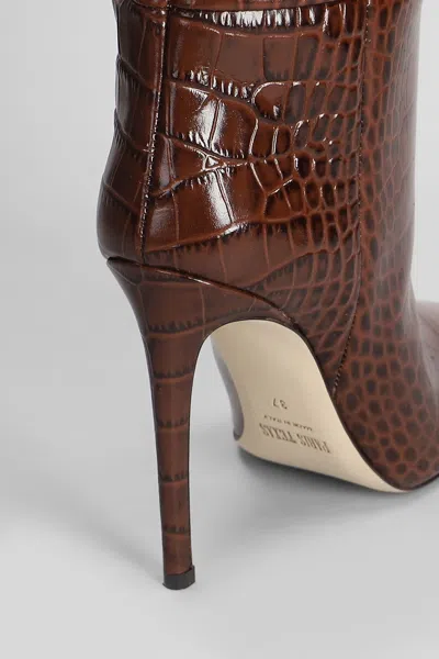 Paris Texas Stiletto Boot High Heels Boots In Brown Leather