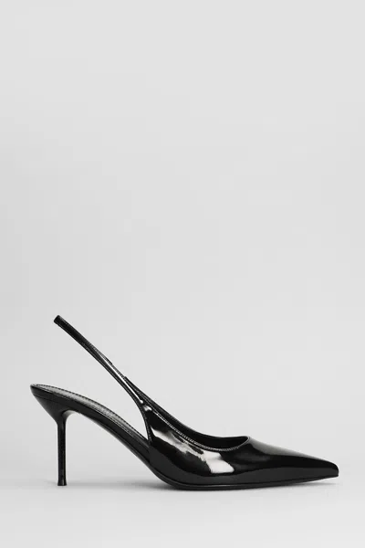 Paris Texas Lidia Slingback 70 Pumps In Black Patent Leather