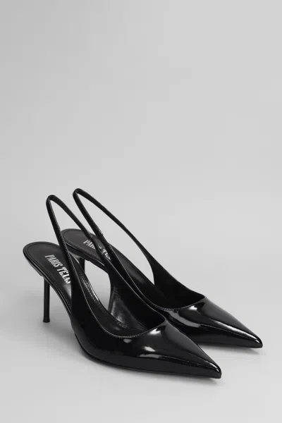 Paris Texas Lidia Slingback 70 Pumps In Black Patent Leather