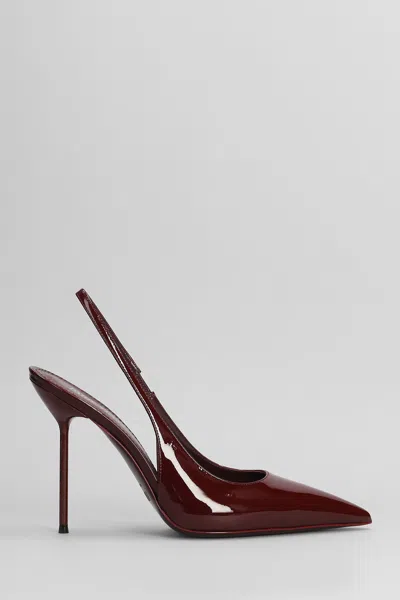 Paris Texas Lidia Slingback Pumps In Bordeaux Patent Leather
