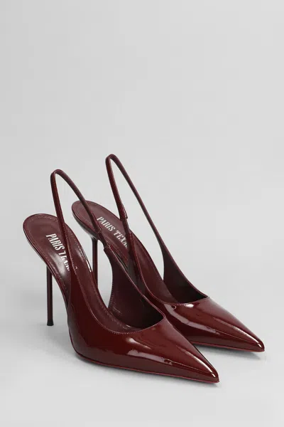 Paris Texas Lidia Slingback Pumps In Bordeaux Patent Leather