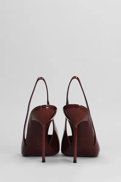 Paris Texas Lidia Slingback Pumps In Bordeaux Patent Leather