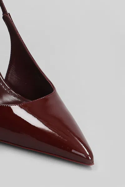 Paris Texas Lidia Slingback Pumps In Bordeaux Patent Leather
