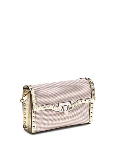 Valentino Small Canvas Rockstud Shoulder Bag