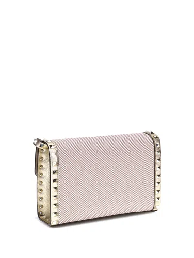 Valentino Small Canvas Rockstud Shoulder Bag