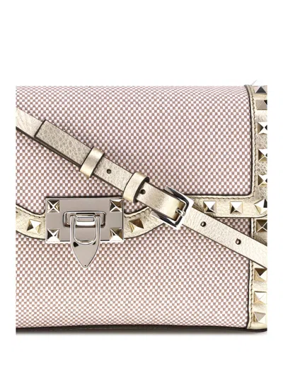 Valentino Small Canvas Rockstud Shoulder Bag