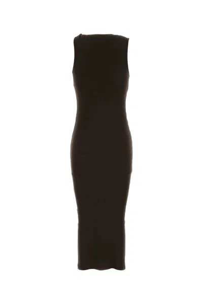 Jw Anderson J. W. Anderson Twisted Strap Midi Dress In Black