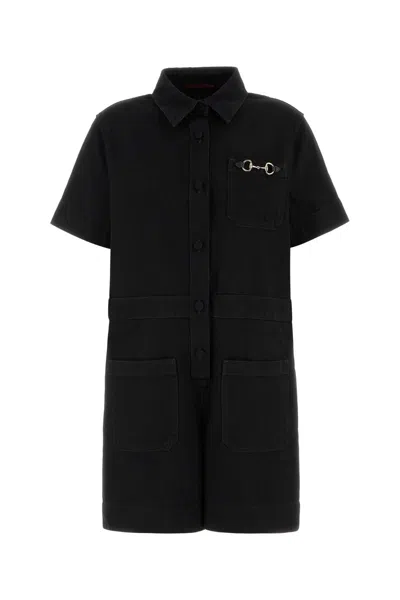 Gucci Denim Jumpsuit With Horsebit