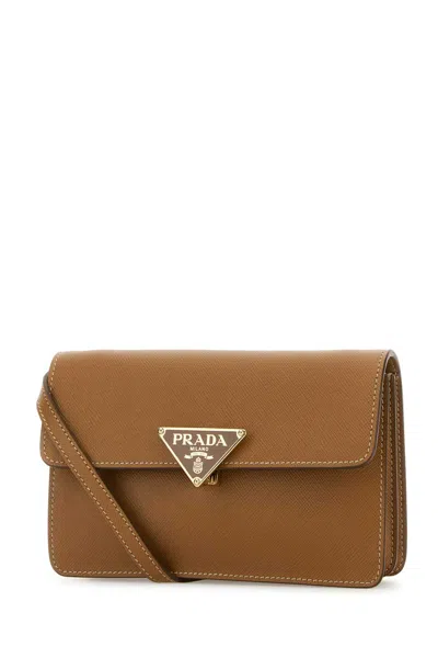 Prada Biscuit Leather Mini Crossbody Bag