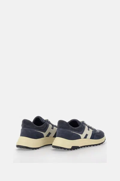 Hogan Hyperlight Lace-up Sneakers With Technical Fabric Inserts In Neutral