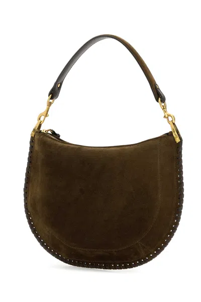 Isabel Marant Olive Green Suede Oskan Shoulder Bag