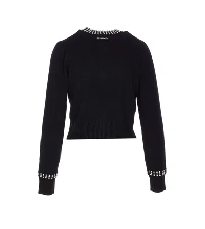 Pinko Spezzino Cardigan Blend Ws In Black
