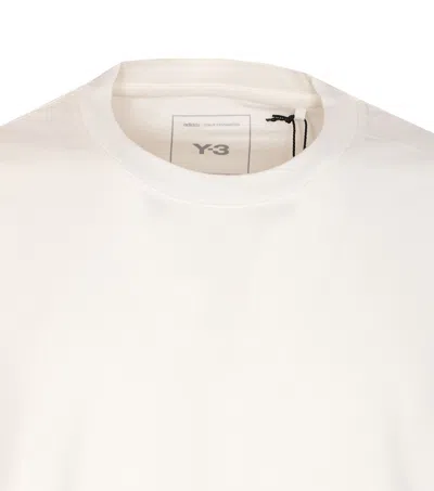 Y-3 Crewneck Graphic Print Oversize Short Sleeve T-shirt In White