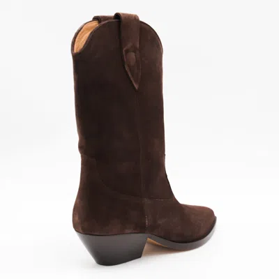 Isabel Marant Duerto Chocolate Cowboy Boots In Suede Women In Brown