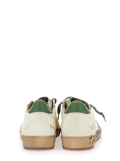 Golden Goose Ball Star Distressed Finish Leather Sneaker With Graffiti Print Shoes
