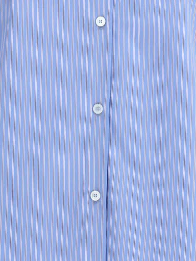 Valentino Hemd Aus Classic Stripe Popeline Frau Iris Liliac 48
