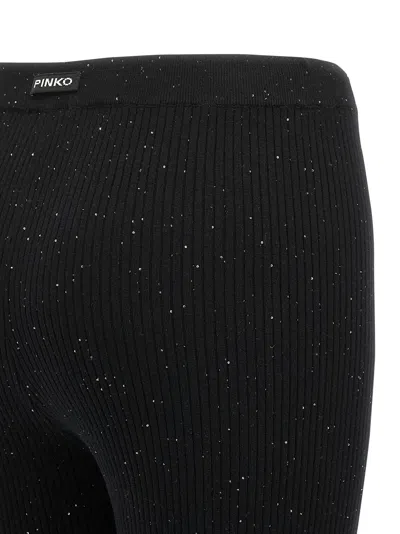 Pinko Black Wool-blend Trousers In Black