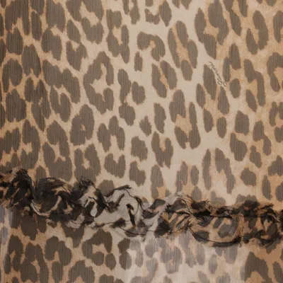 Ganni Animal Print Flared Layered Leopard Skirt