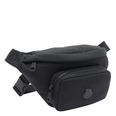 Moncler Belt Bag With 2 Pockets And Zip In Black