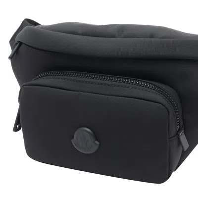 Moncler Belt Bag With 2 Pockets And Zip In Black