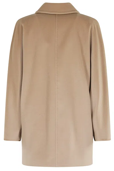 Max Mara Maxmara Rebus Wool Coat Camel In Brown