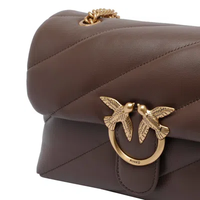 Pinko Borsa A Tracolla Media Love Bag Puff Marrone In Brown