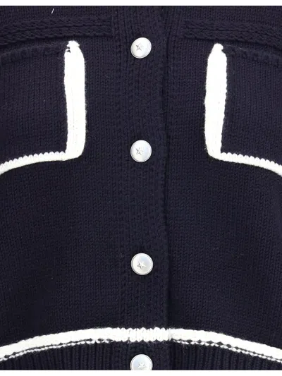 Pinko Cardigan With Contrasting Profiles In Black