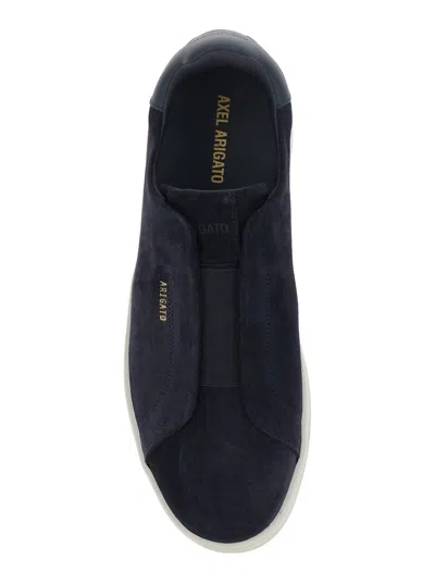 Axel Arigato 'dice Laceless' Black Low Top Slip-on Sneakers In Blue