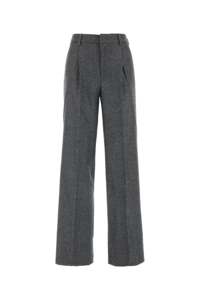 Pt Torino Lorenza Half Elasticated Belt Pants Wool And Cashmere Brusghed Flanel