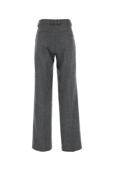 Pt Torino Lorenza Half Elasticated Belt Pants Wool And Cashmere Brusghed Flanel