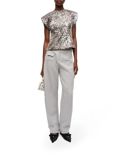 Ganni Leopard Blouse With Sequins