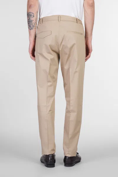 Tagliatore P-gord24 Pants In Beige Cotton In Brown