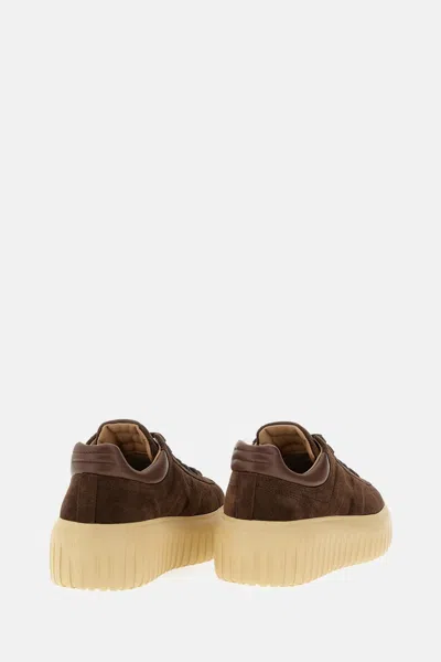 Hogan Leather Lace-up Sneakers Platform Sole