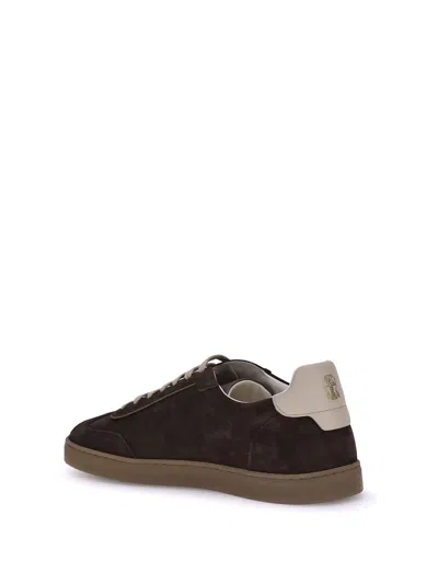 Brunello Cucinelli Dark Brown Leather Sneakers
