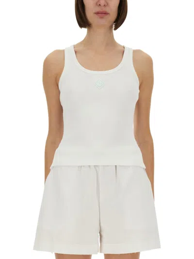 Casablanca Ribbed Logo-plaque Tank Top