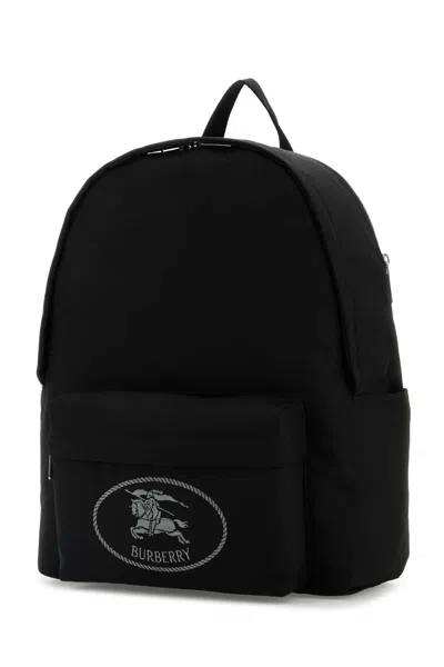 Burberry Black Backpack With Spacious Design And Padded Straps