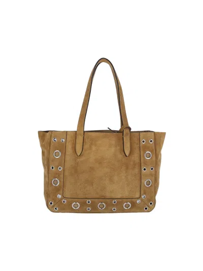 Valentino Eyelet-embellished Suede Tote Bag