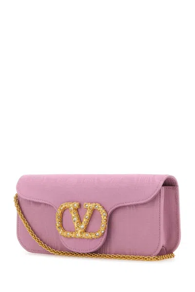 クラッチバッグ Valentino Garavani Clutches Women Leather Pink/Pink Powder Valentino Garavani Rockstud powder pink clutch | WB0399NBDP45