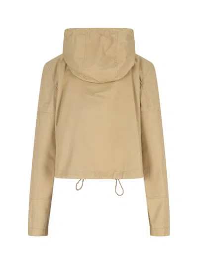 Burberry Beige Cotton Jacket In Brown