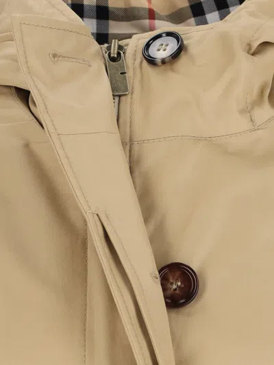 Burberry Beige Cotton Jacket In Brown