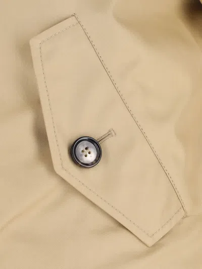 Burberry Beige Cotton Jacket In Brown