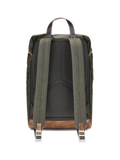 Prada Nylon Backpack With Adjustable Shoulder Straps In Green