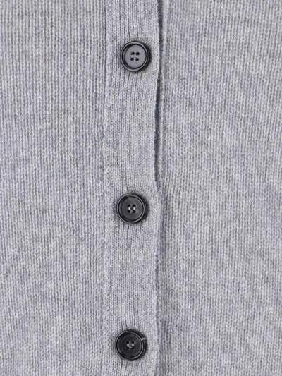 Marni Cashmere Cardigan With Patch In Gray