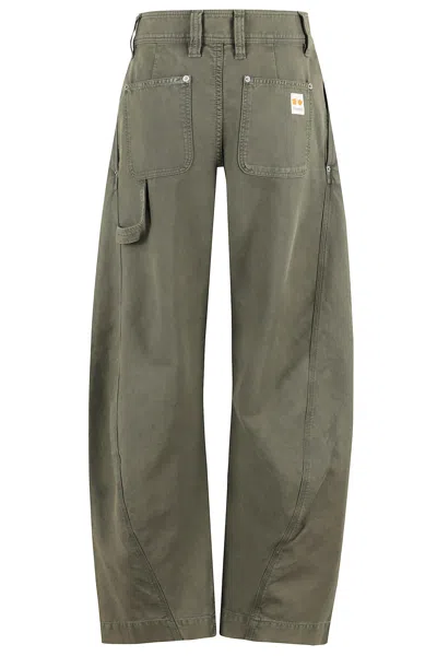 Jw Anderson Twisted-seam Trousers In Green