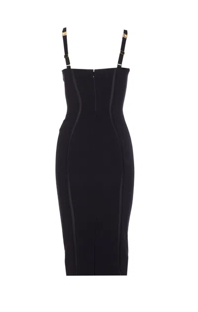 Elisabetta Franchi Adjustable Straps Bustier Cut-out Midi Pencil