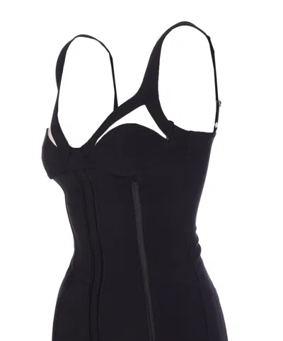 Elisabetta Franchi Adjustable Straps Bustier Cut-out Midi Pencil