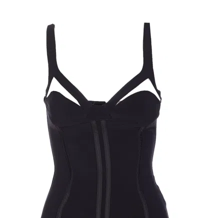 Elisabetta Franchi Adjustable Straps Bustier Cut-out Midi Pencil