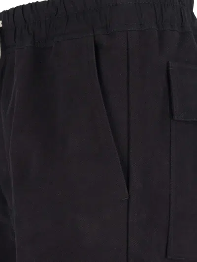 Rick Owens Straight Leg Trousers Elastic Waistband